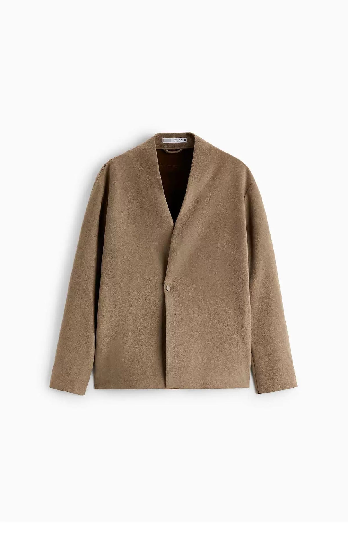 Suede-Effect Blazer Jacket