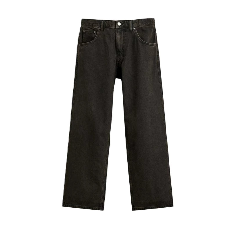 Washed Straight-Leg Jeans