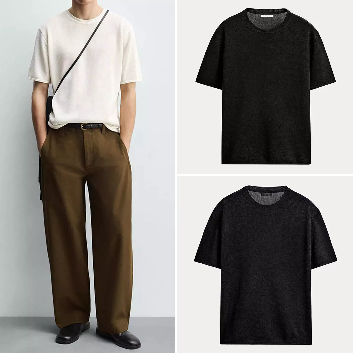 Slim Straight Knit Tee