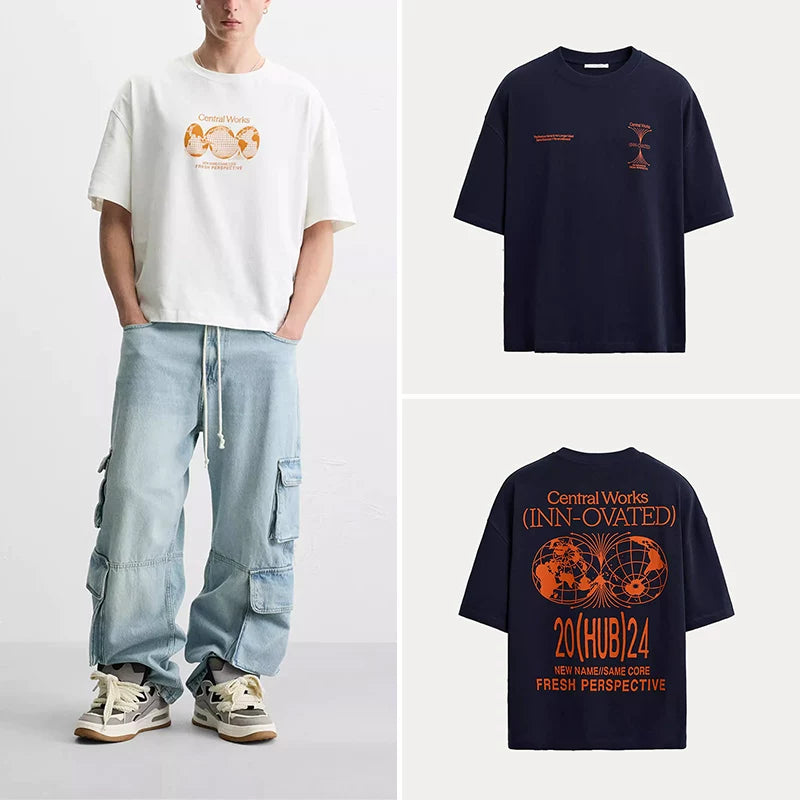 Patchwork Print Relaxed T-Shirt