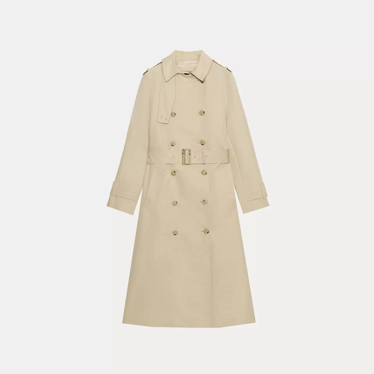 Belted Midi Trench Coat