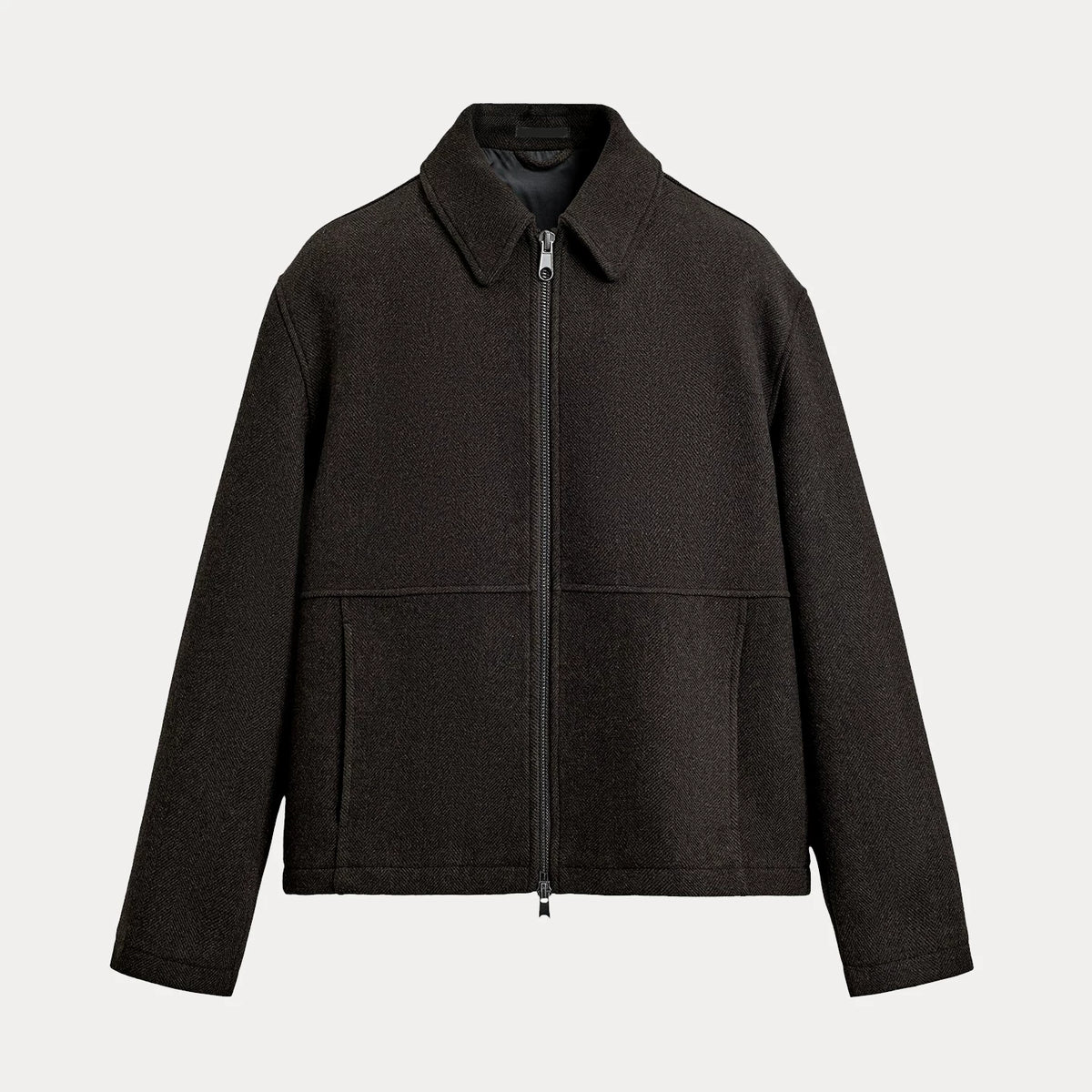Textured Zip Collar Jacket