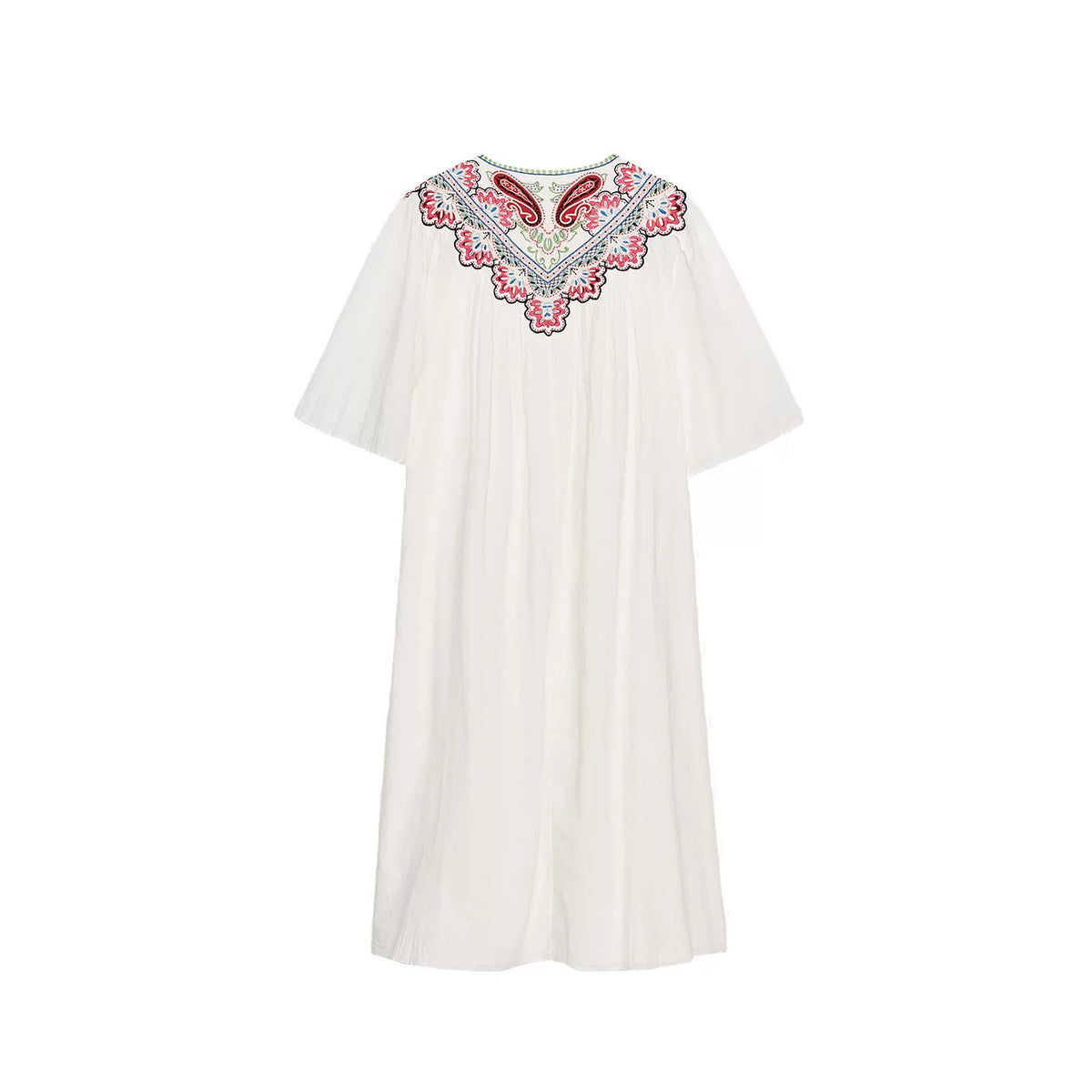 Embroidered Midi Dress