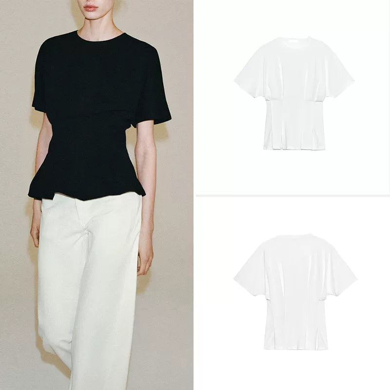 Waist-Tie Fitted T-Shirt