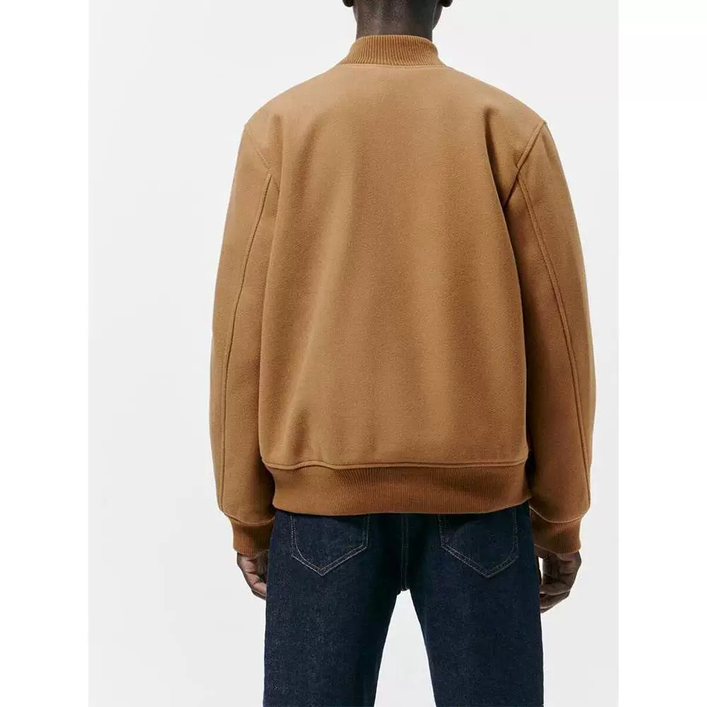 Wool-Blend Baseball Flight Jacket