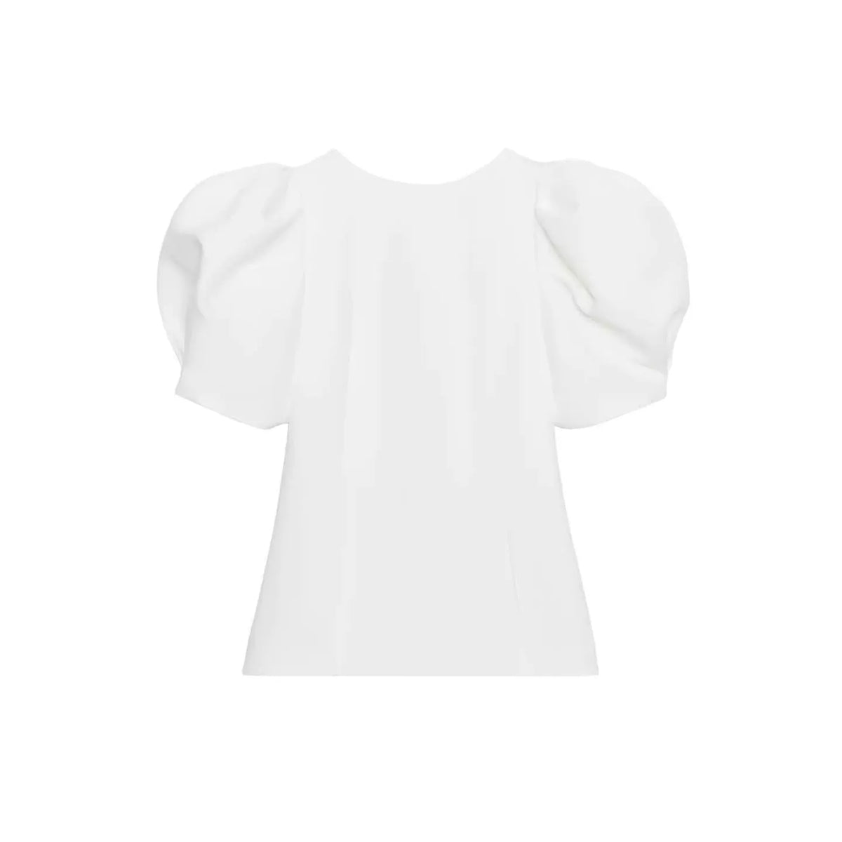 Puff Sleeve Slit Hem Tee