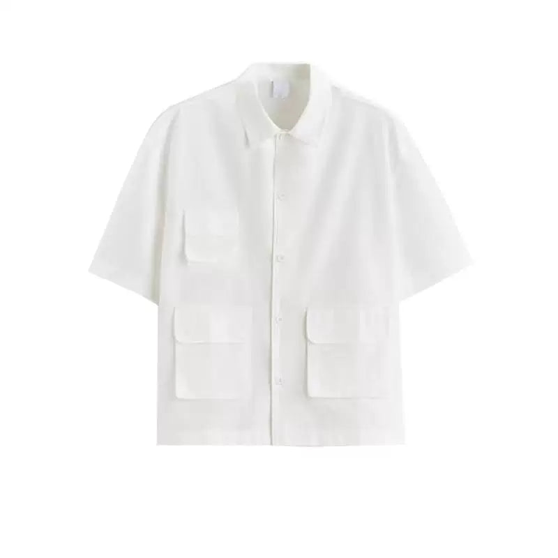 Multi-Pocket Short-Sleeve Utility Shirt