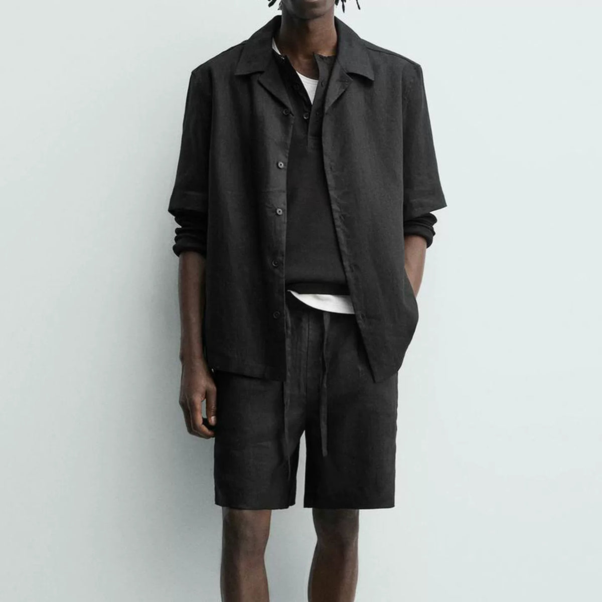 Short-Sleeve Shirt and Shorts Set