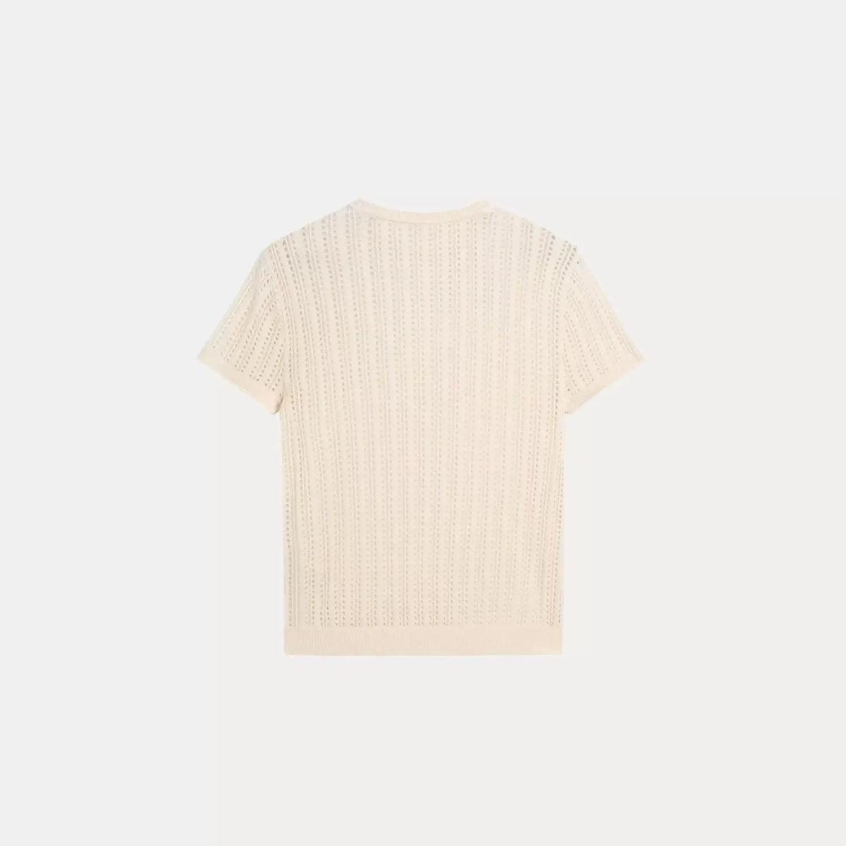 Open-Knit Short-Sleeve Top