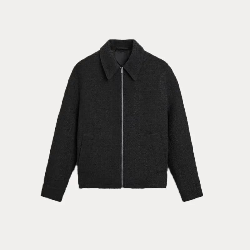 Textured Zip Overshirt