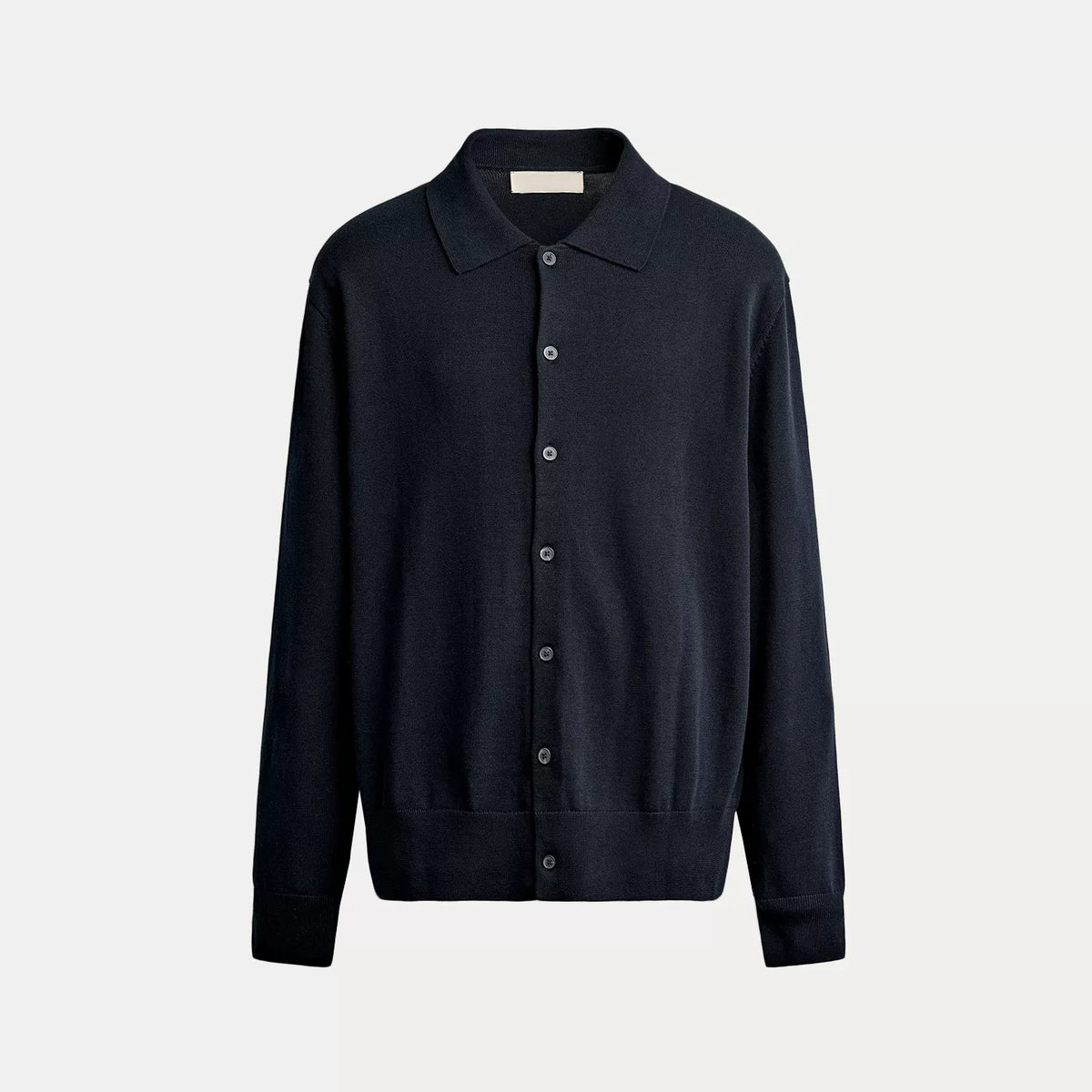 Slim Collared Knit Cardigan