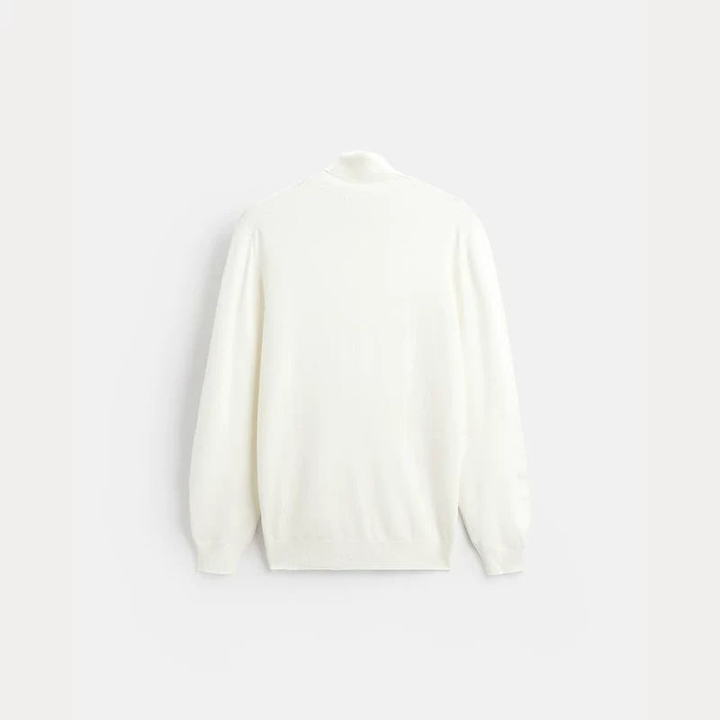 Viscose-Blend Mock-Neck Sweater