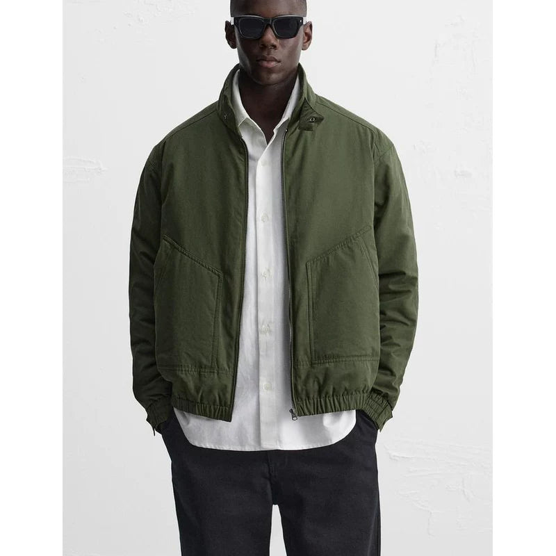 Technical Fabric Zip Jacket