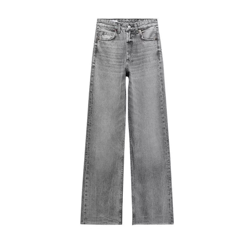 Slim-Effect High-Waist Wide-Leg Jeans