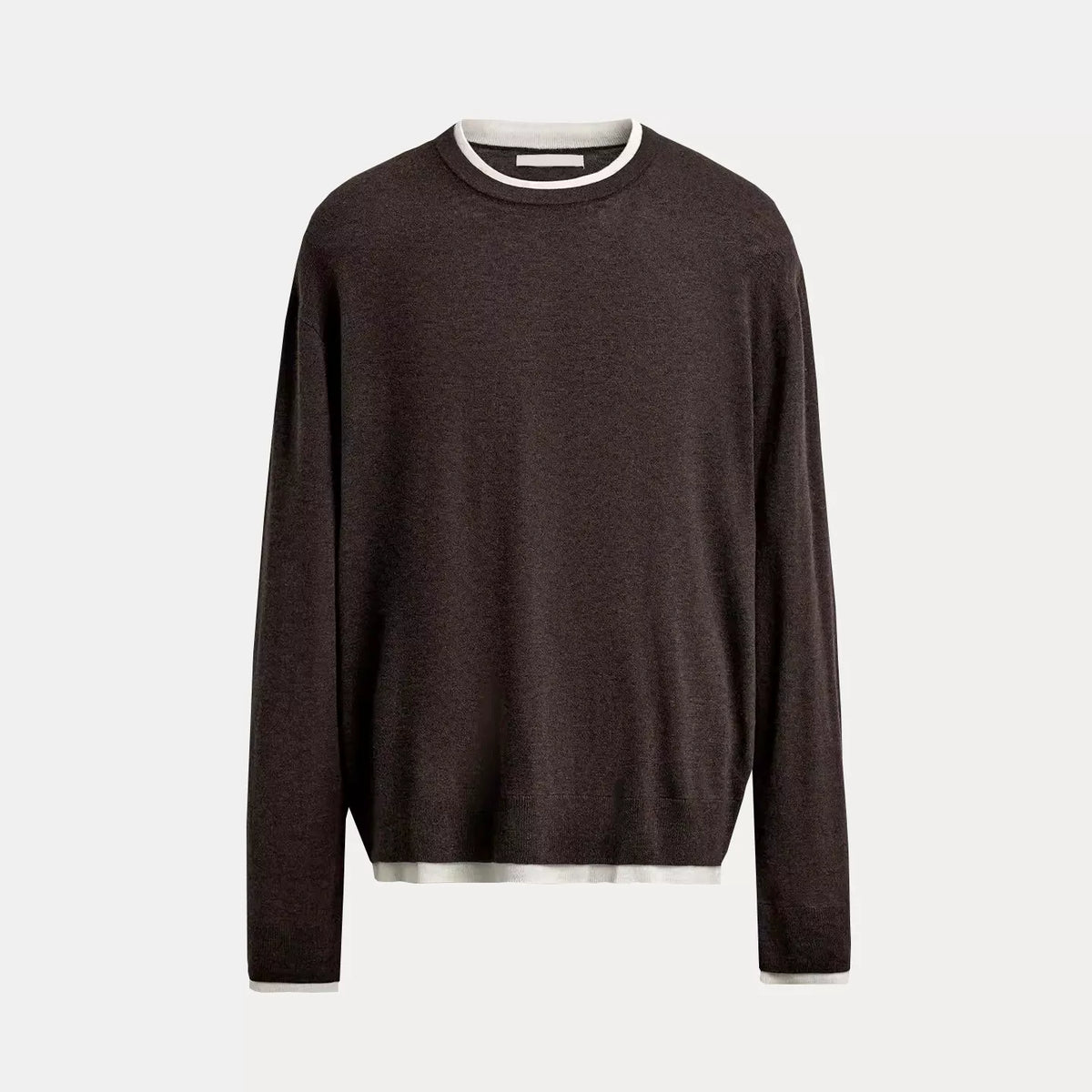 Contrast Layered Knit Sweater