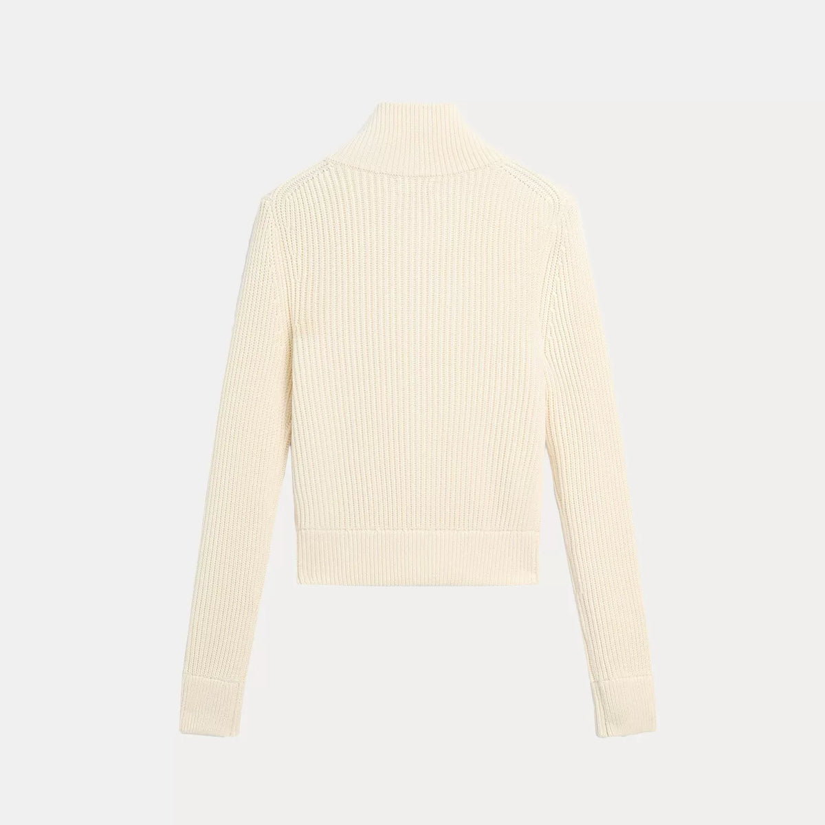 Zip-Front Slim Knit Cardigan