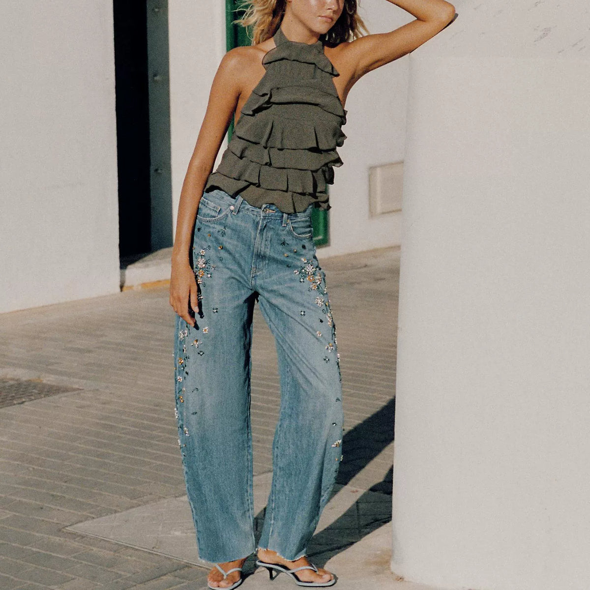 Georgette Halter Neck Top