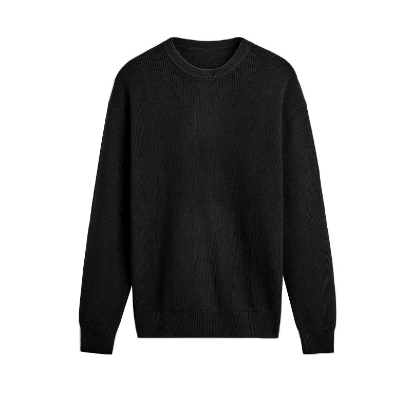 Wheat-Stitch Crew-Neck Sweater