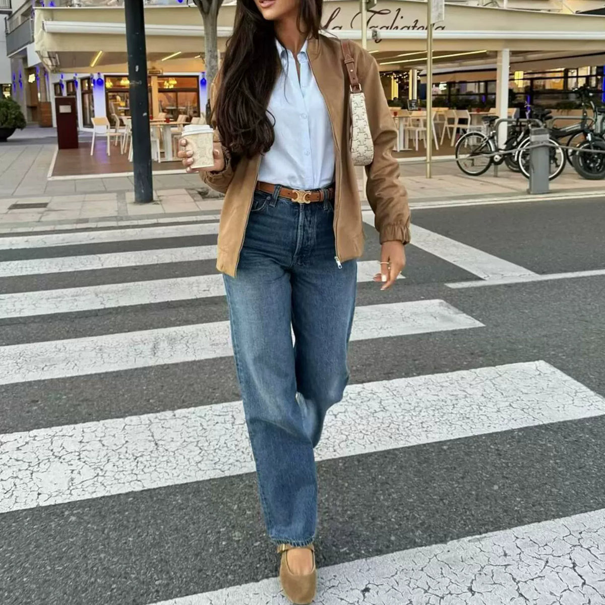 Textured Bomber Jacket
