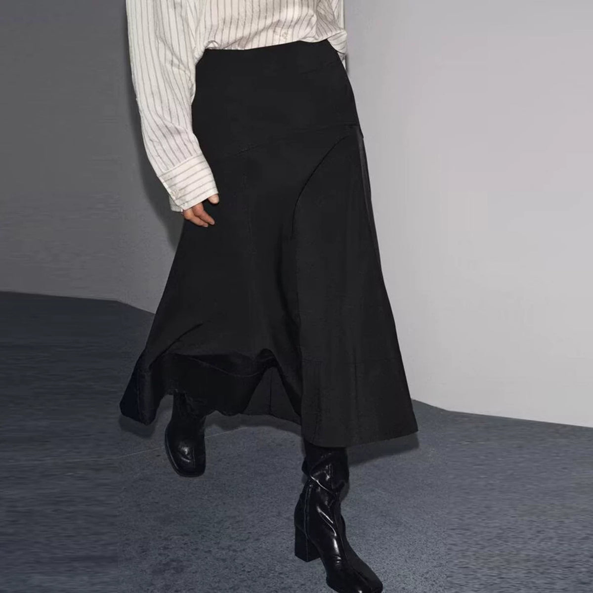 Belted Flared Skirt