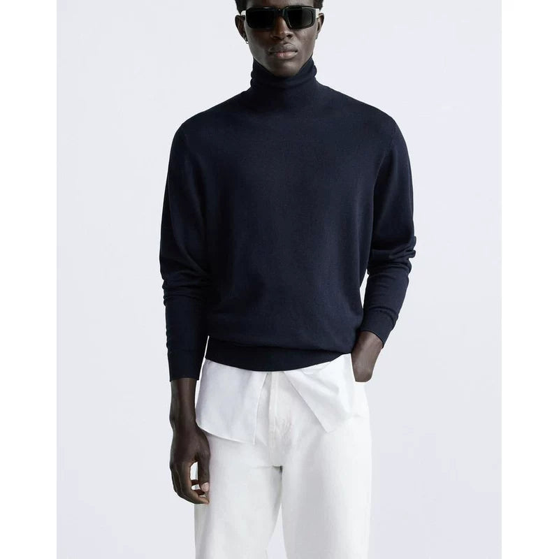 Viscose-Blend Half-Turtleneck Sweater