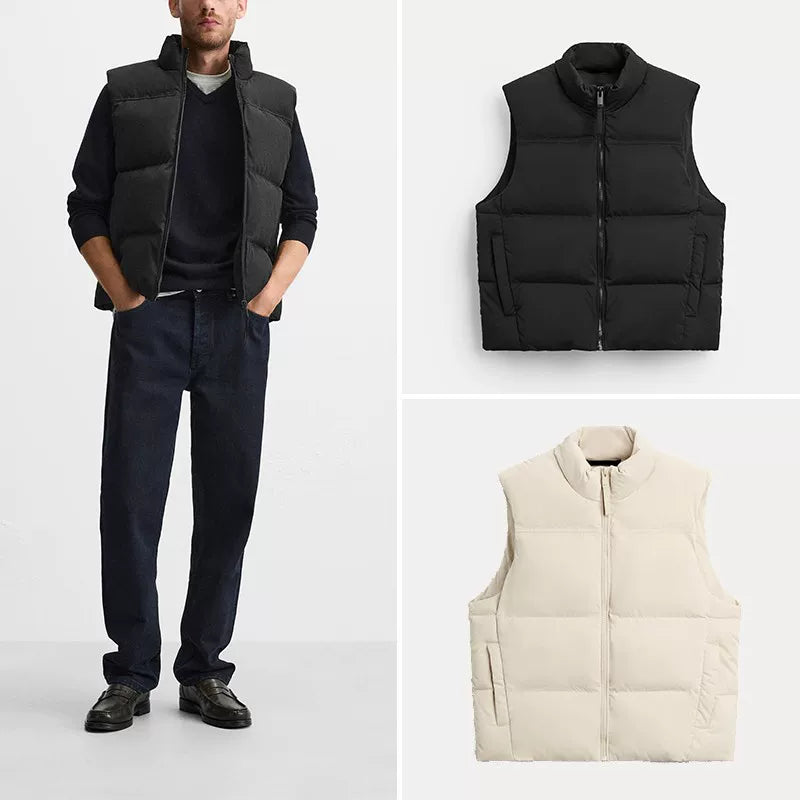 Stand-Collar Zip Vest