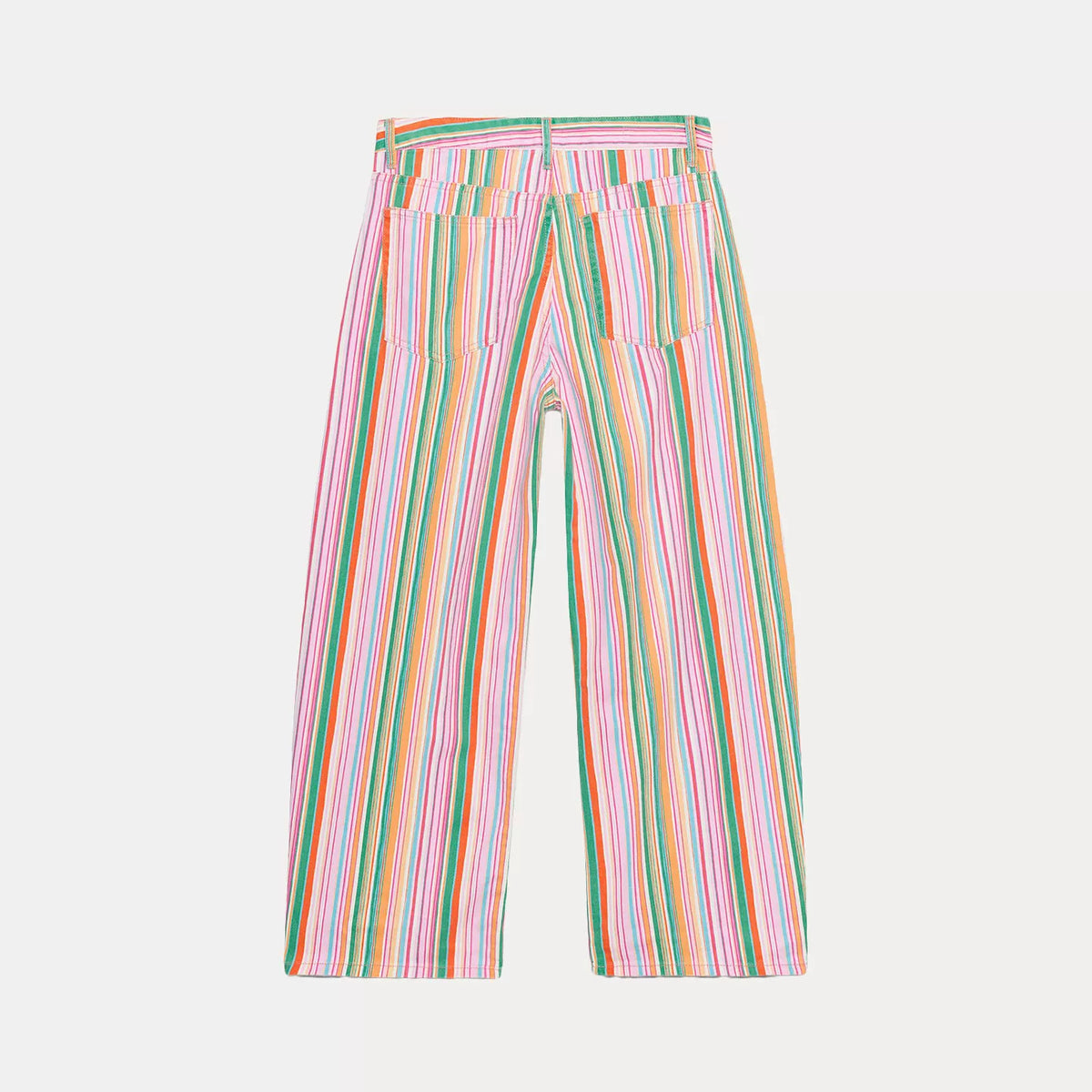 Striped Relaxed Mid-Rise Jeans