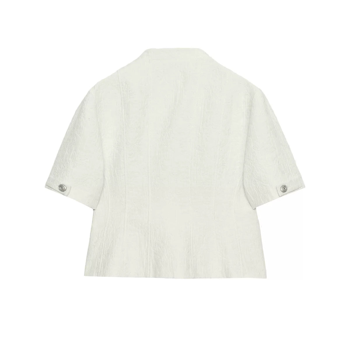Jacquard Short-Sleeve Crew Jacket