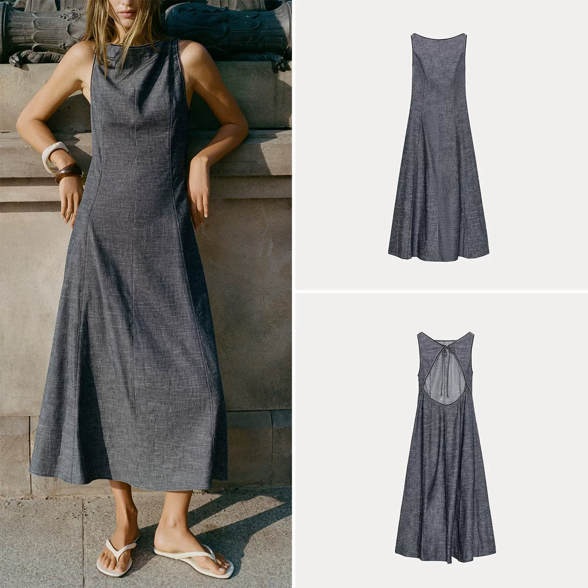 Open-Back A-Line Dress
