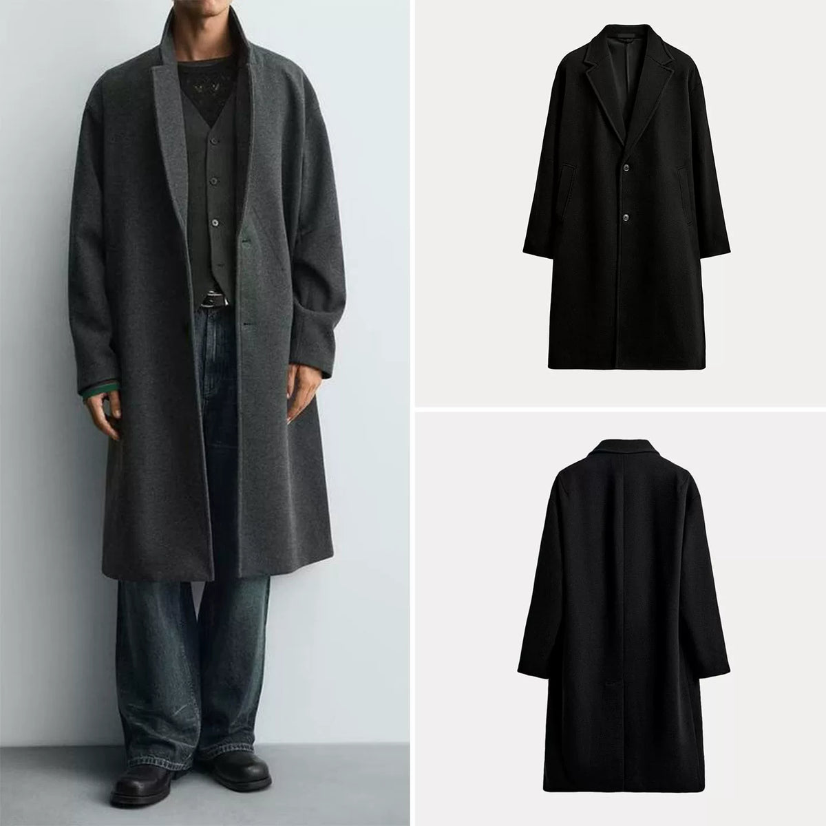 Slim Wool-Blend Overcoat