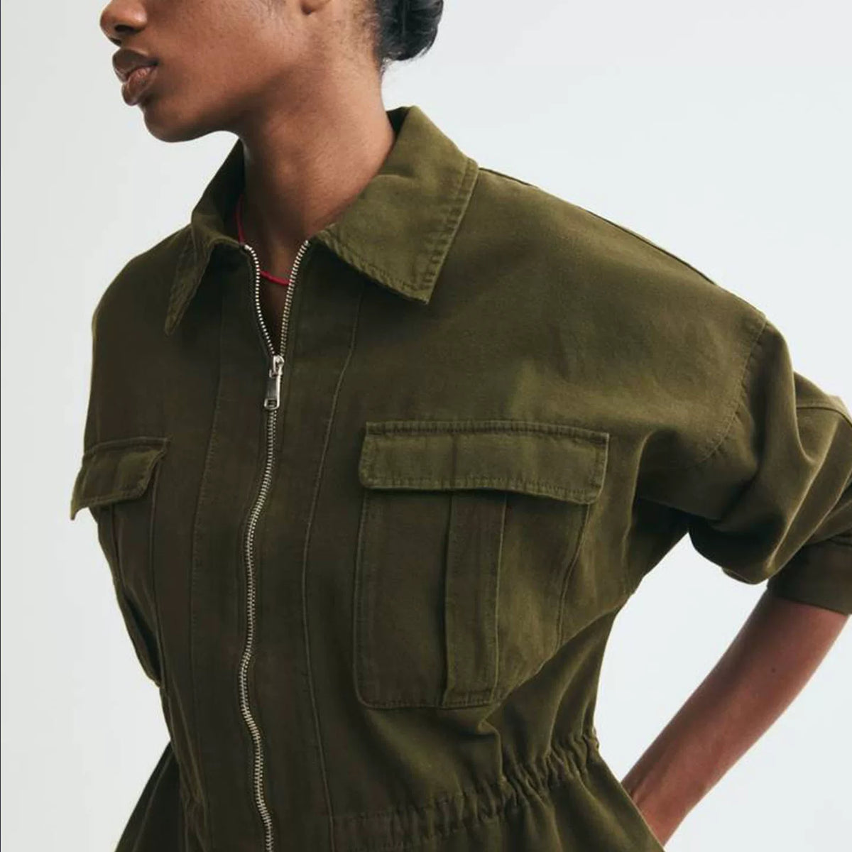 Drawstring Utility Jacket