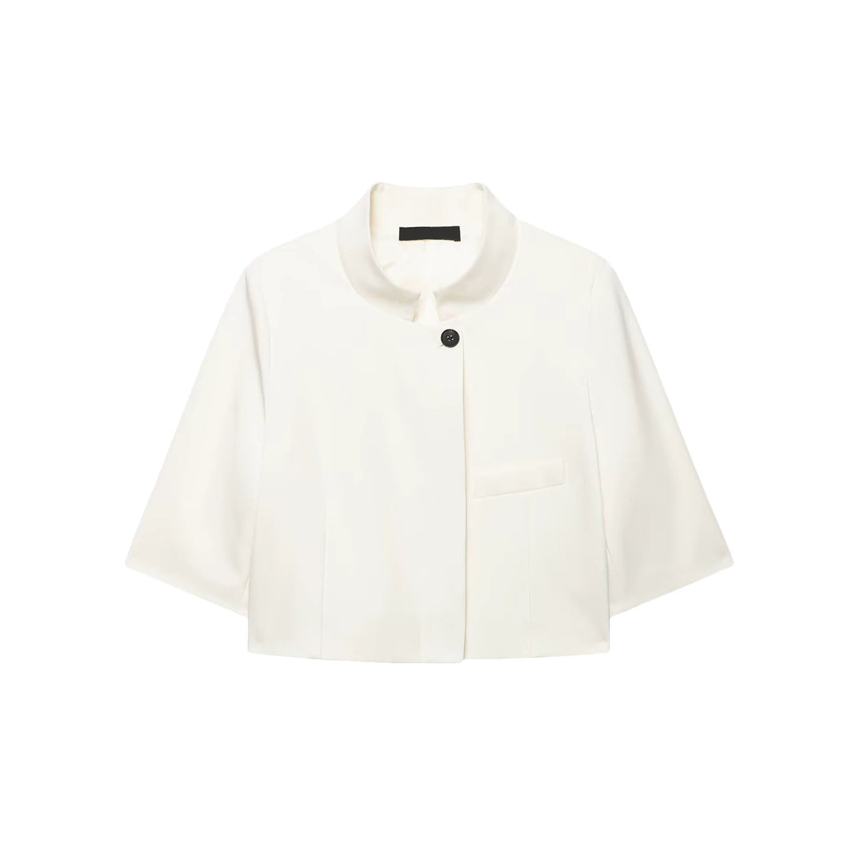 Short-Sleeve Cropped Blazer