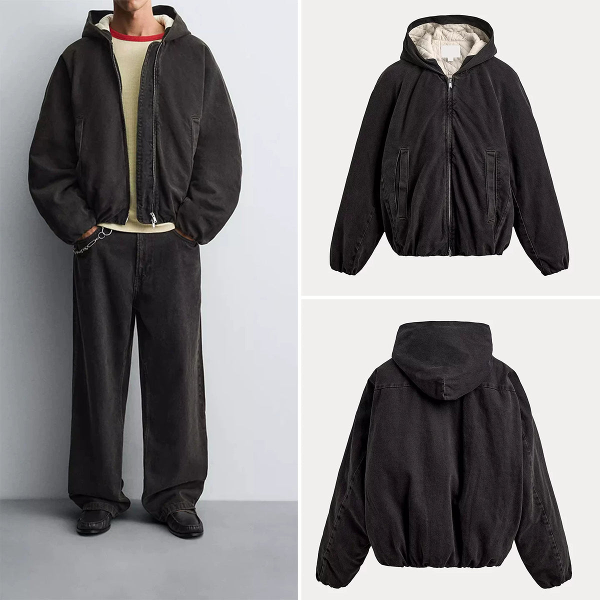 Hooded Denim Jacket