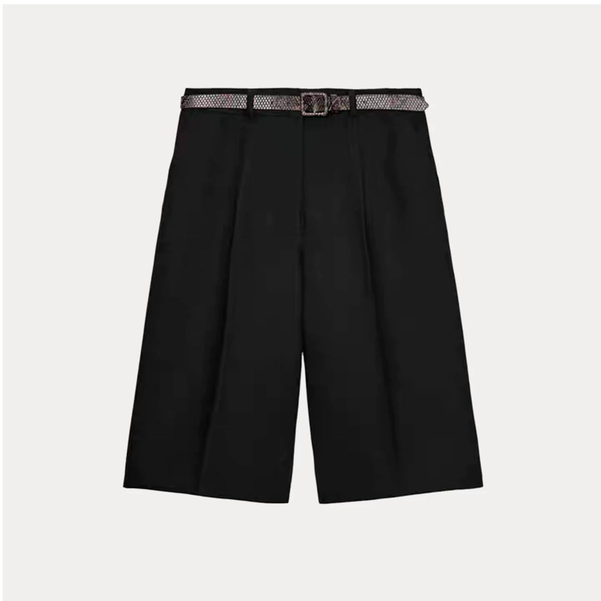 Belted Bermuda Shorts