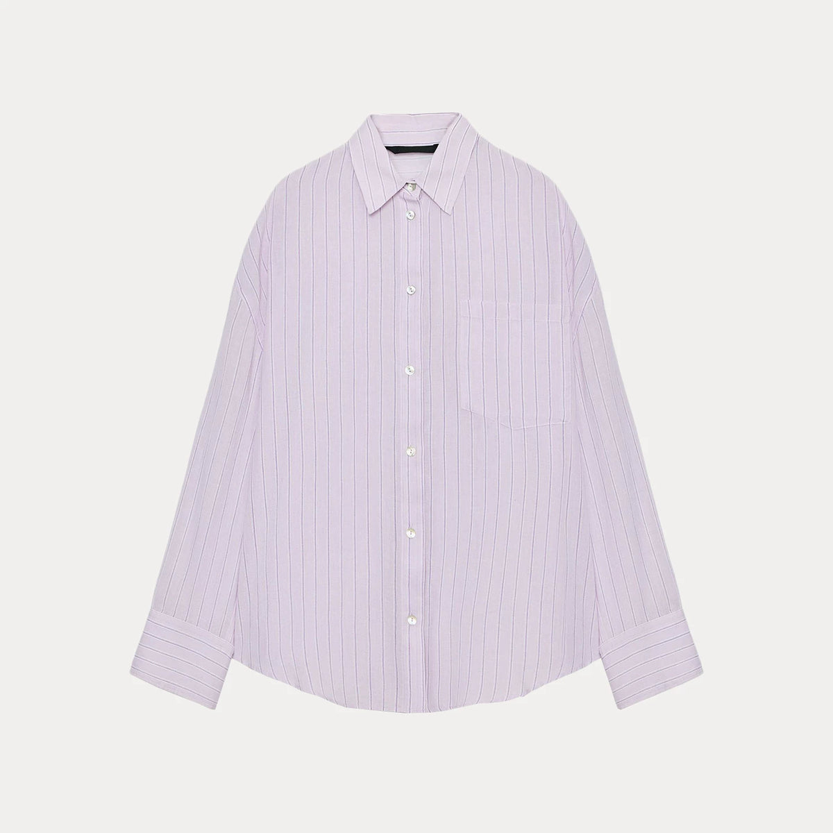 Pocket Collared Oversized Shirt