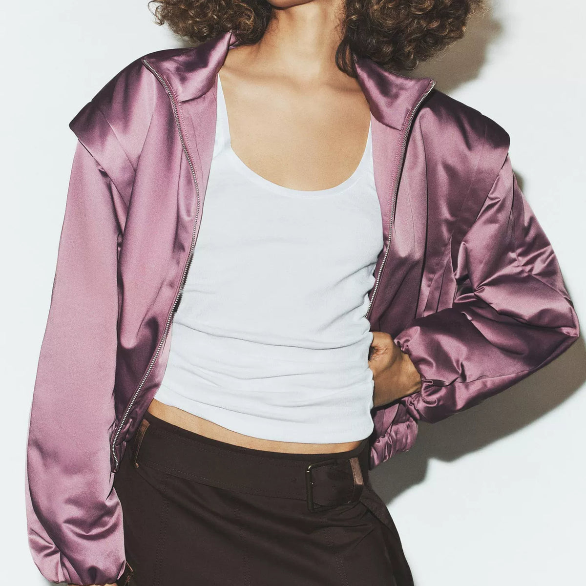 Quilted Stand-Collar Jacket