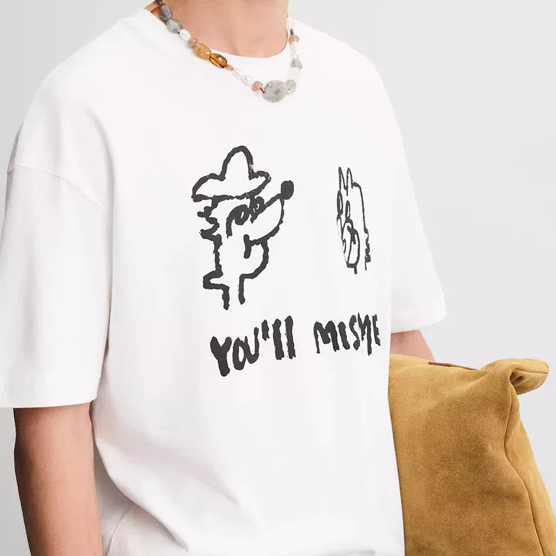 Printed Patchwork Crew T-Shirt