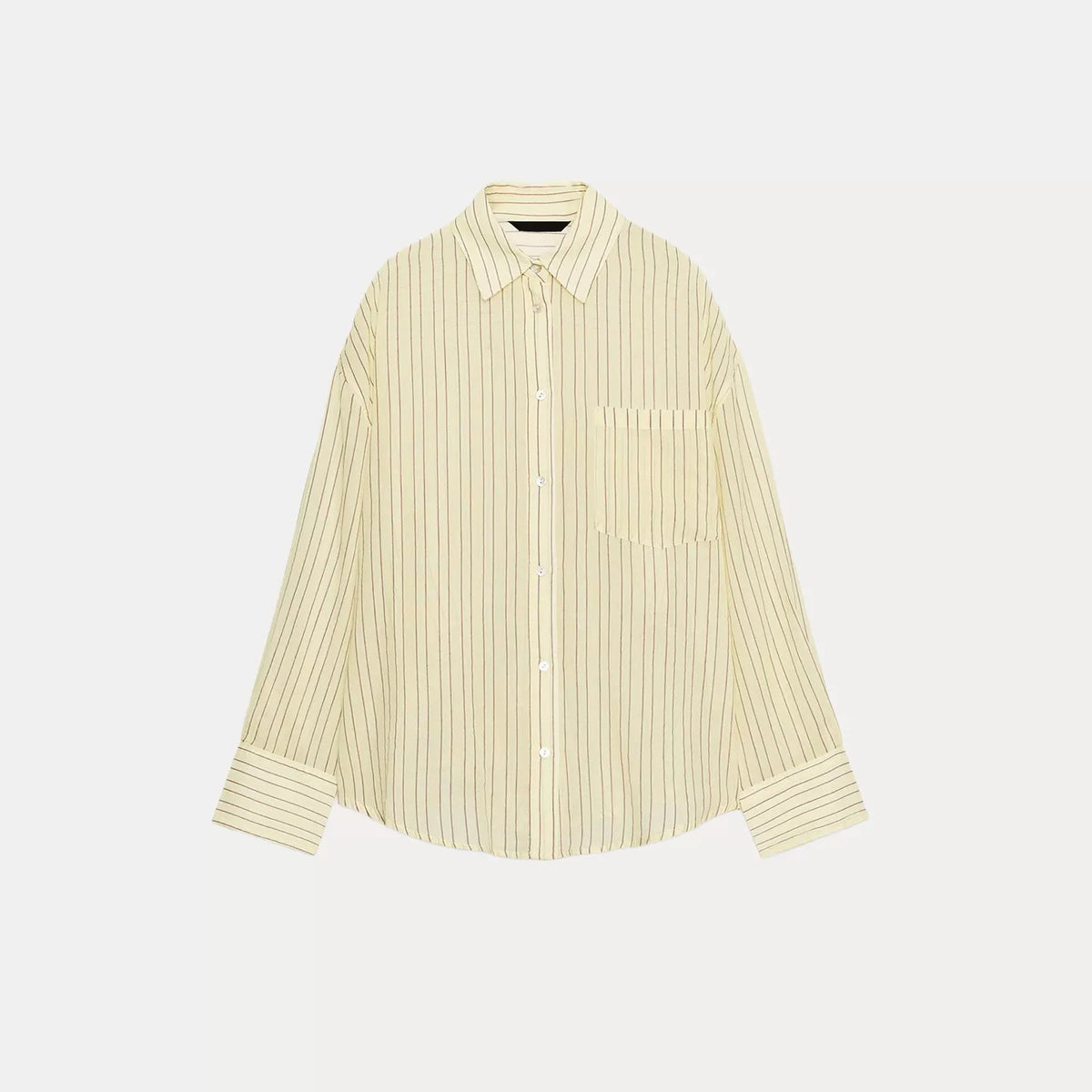 Pocket Collared Oversized Shirt