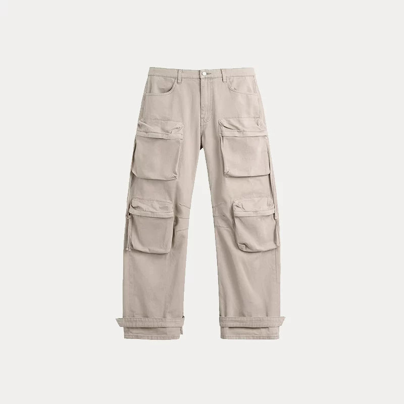 Washed Utility Pocket Jeans