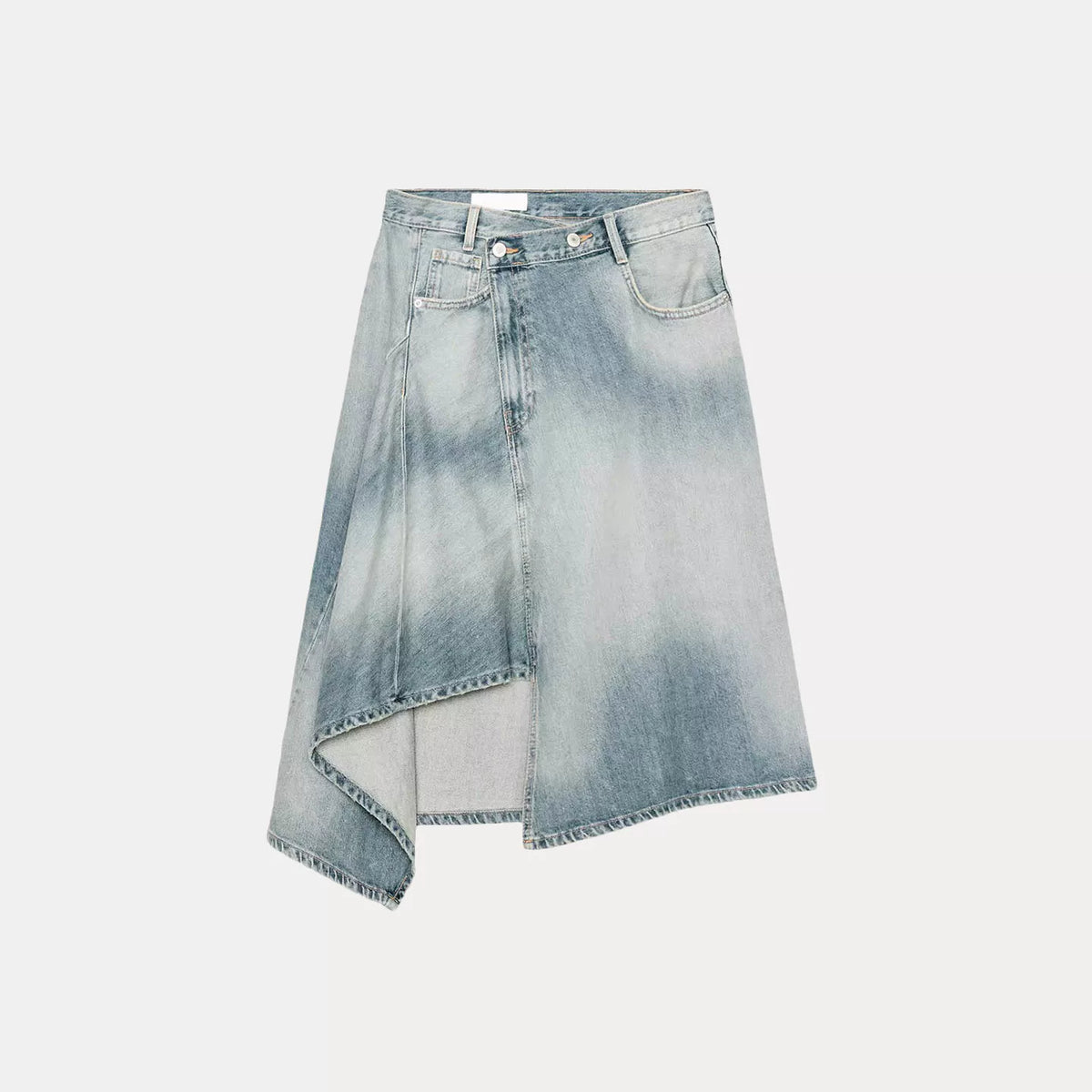 Denim Cropped Jacket & Midi Skirt Set