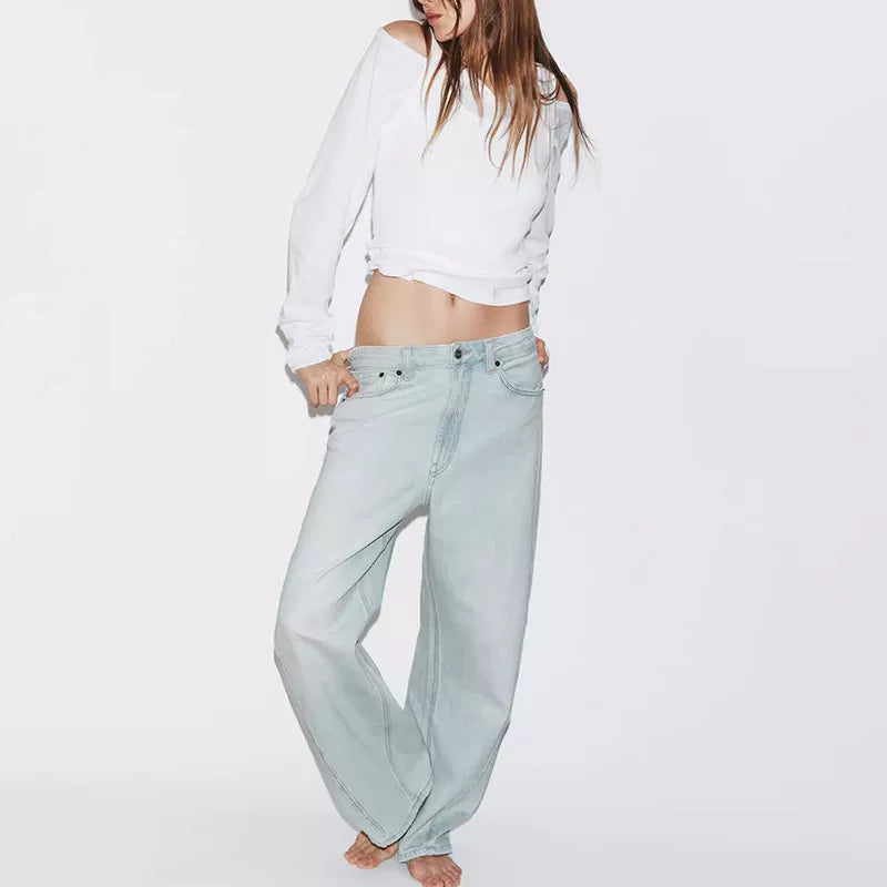 Balloon-Fit Mid-Rise Jeans