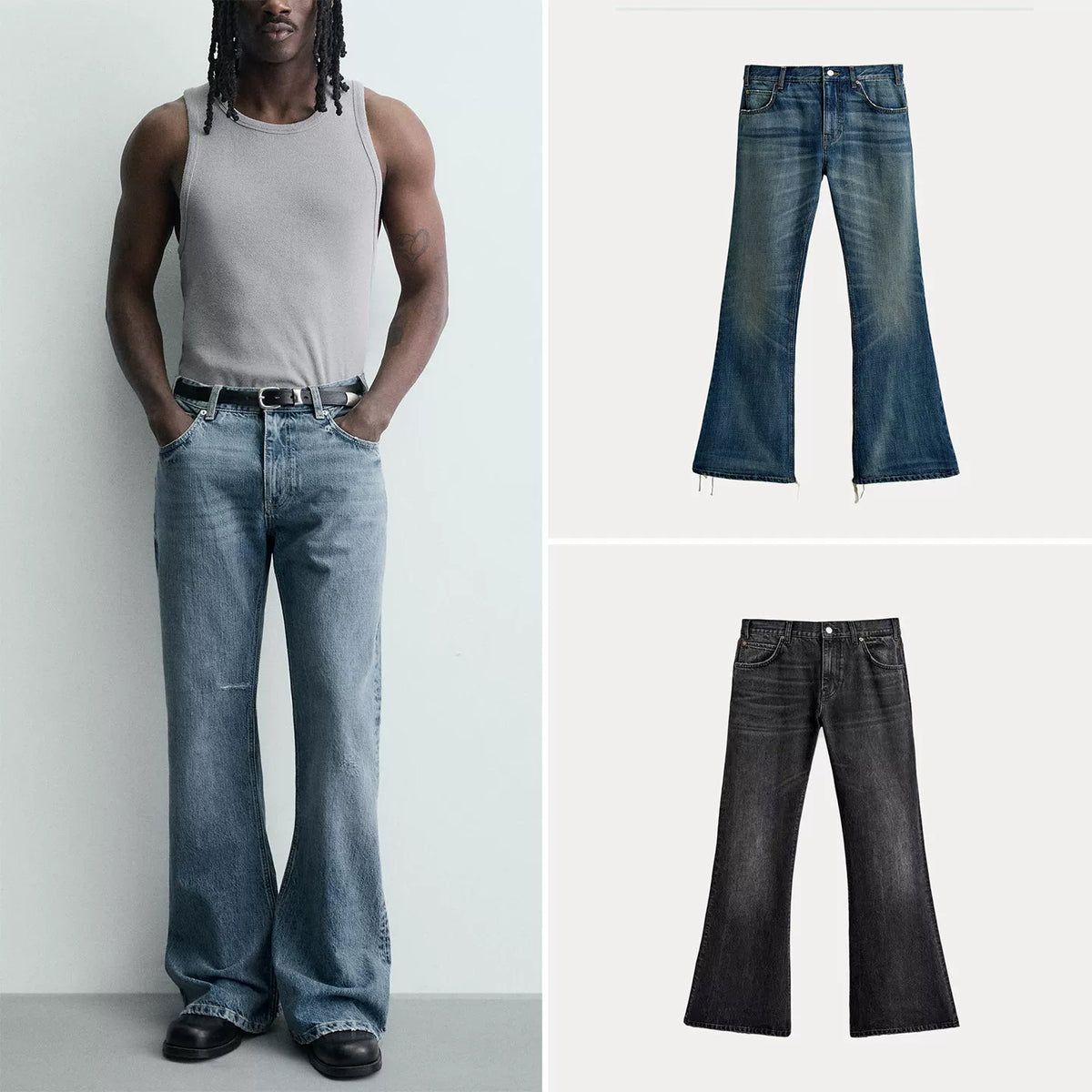 Mid-Rise Flared Jeans