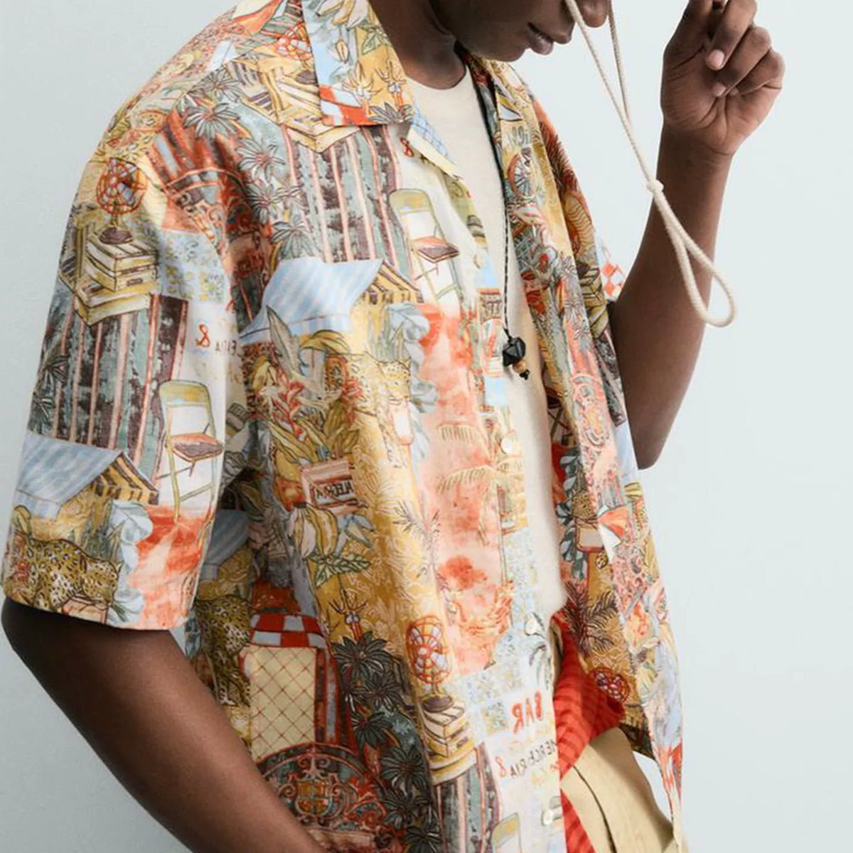 Resort Print Camp Shirt