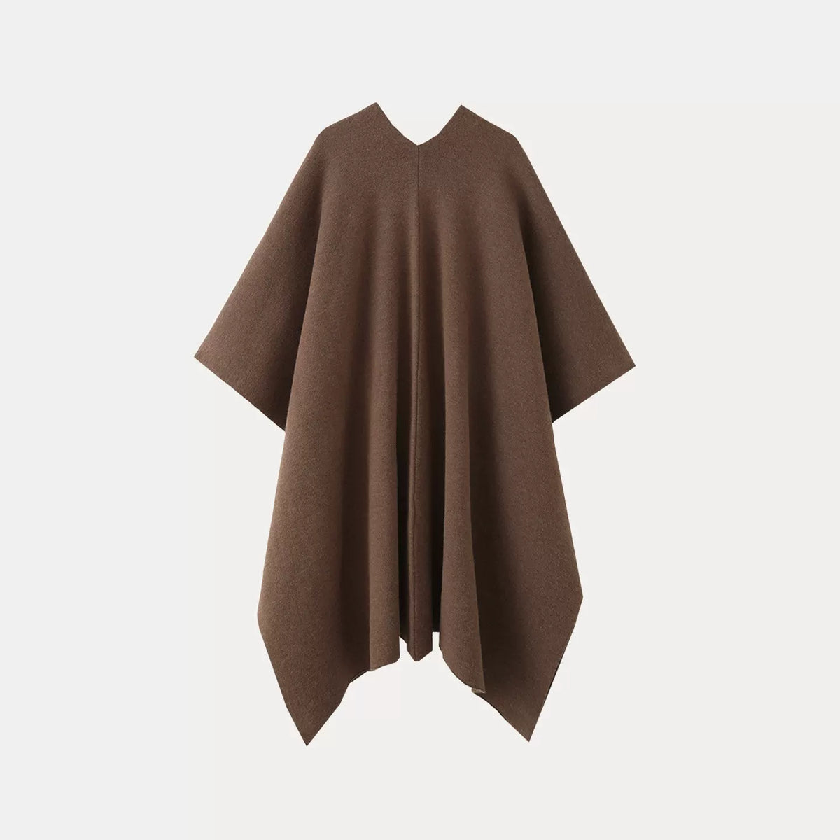 Long Knit Cape with Pockets
