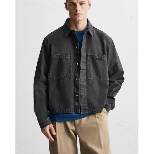 Boxy Square-Collar Shirt Jacket