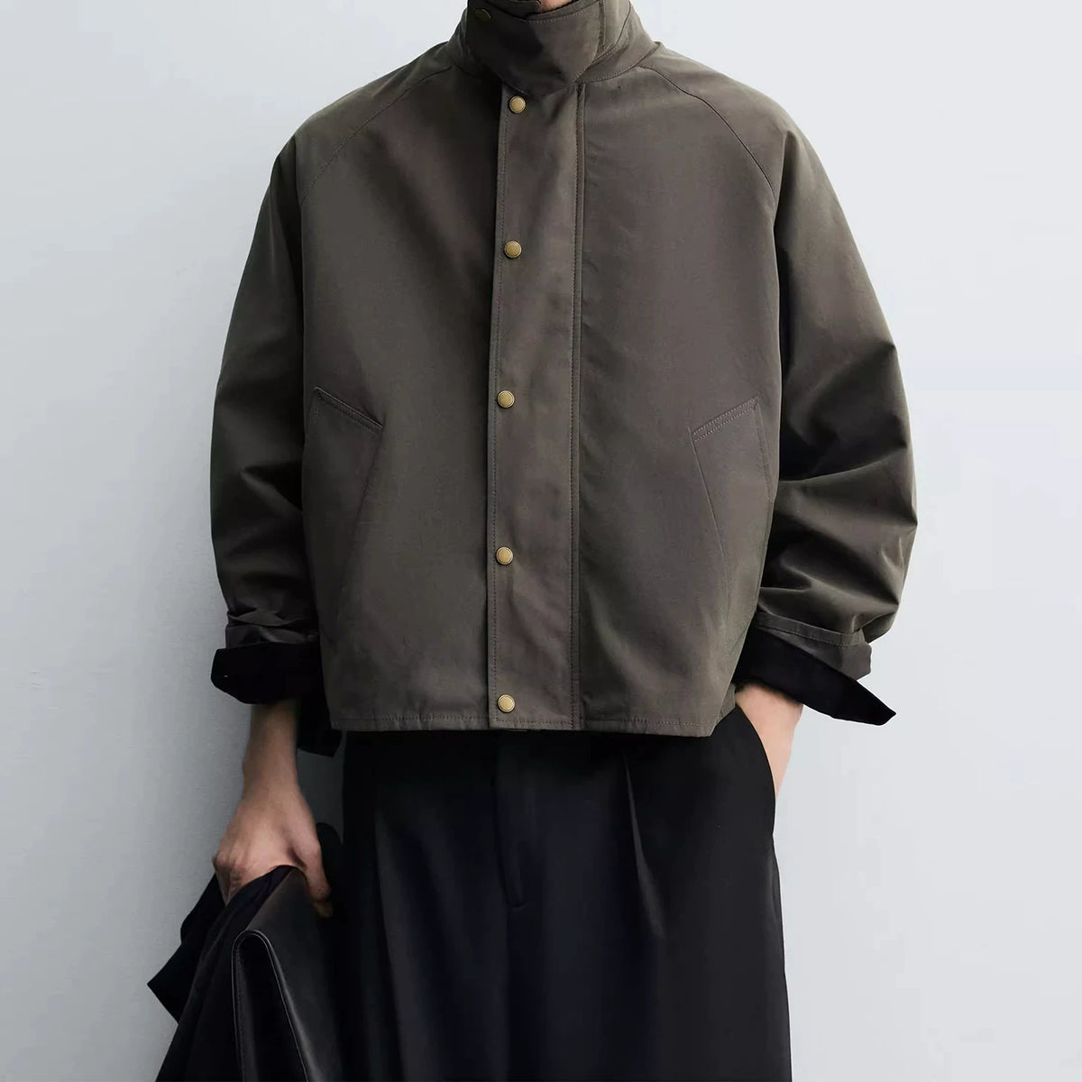 Technical Contrast Collar Jacket
