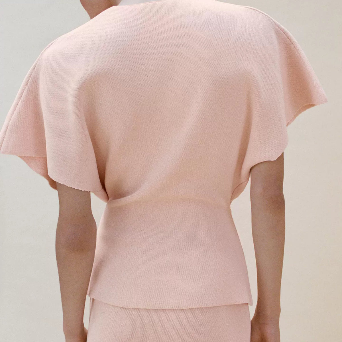 Pleated Knit Top and Midi Skirt Set
