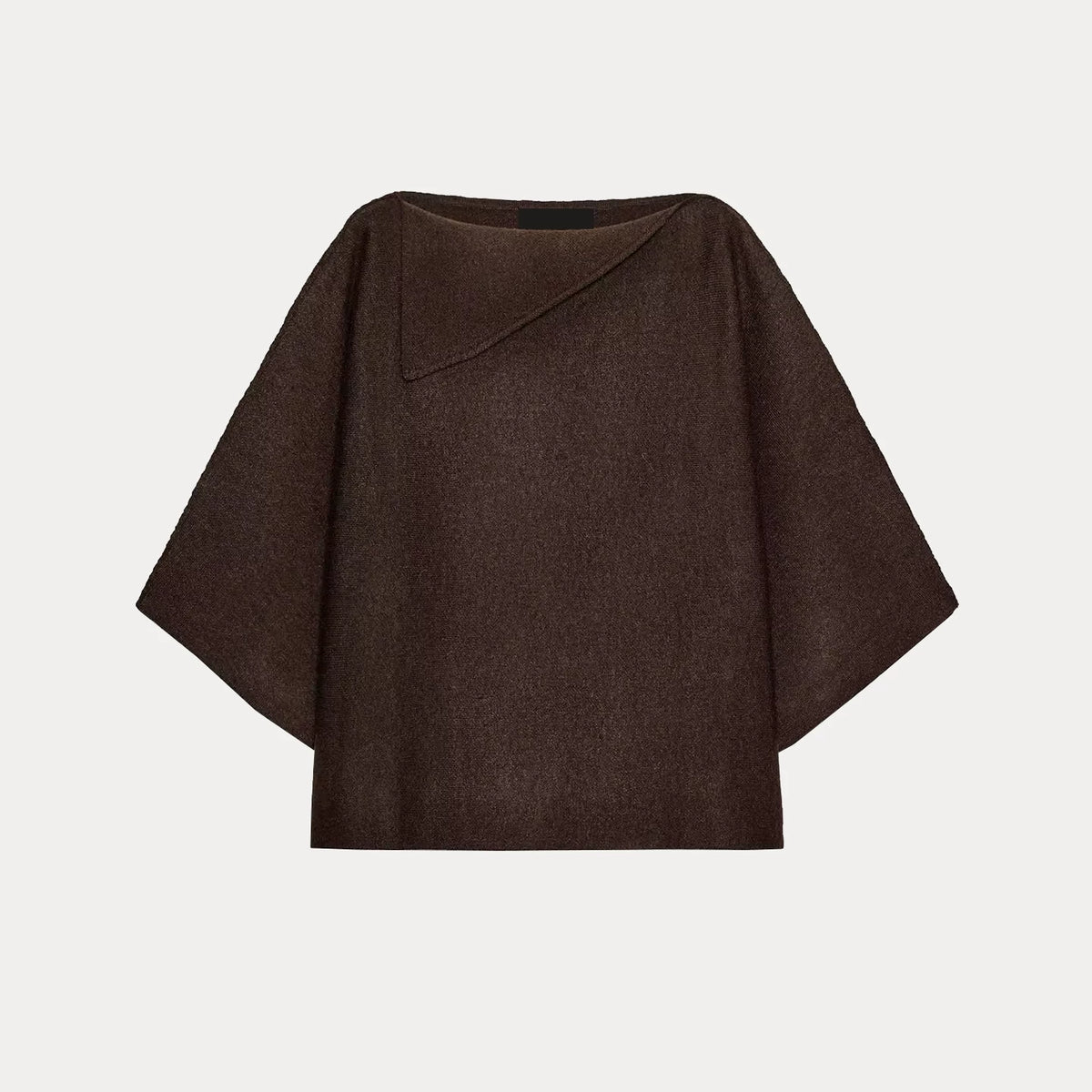 Flip-Collar Knit Top and Midi Skirt Set