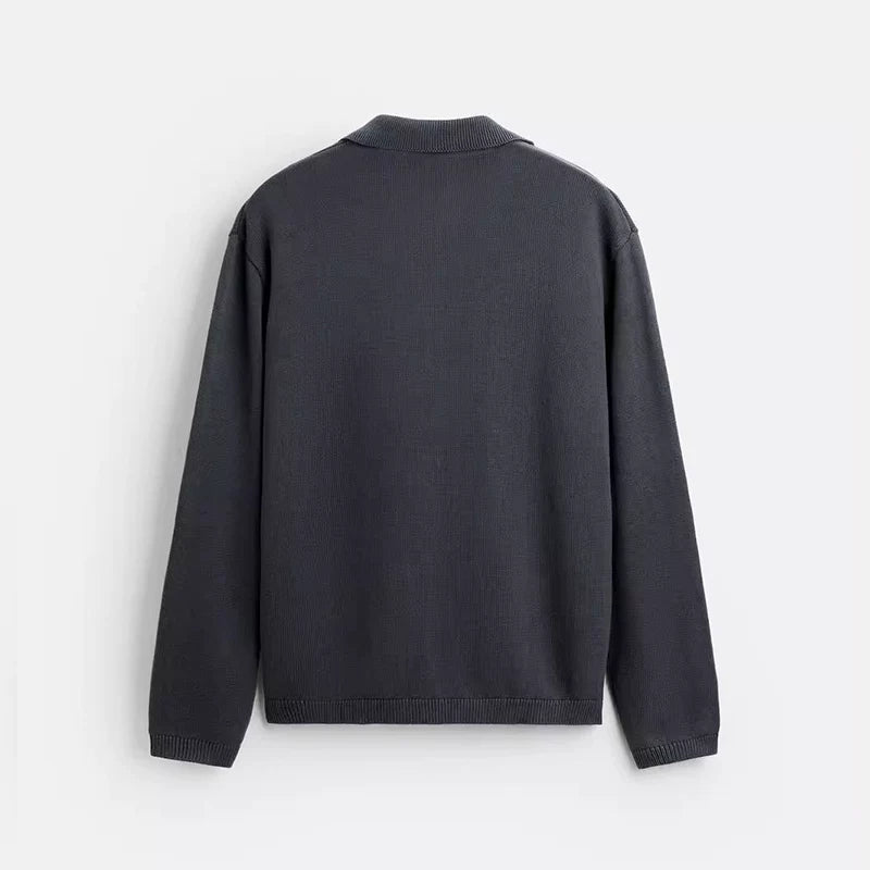 Long-Sleeve Knit Polo