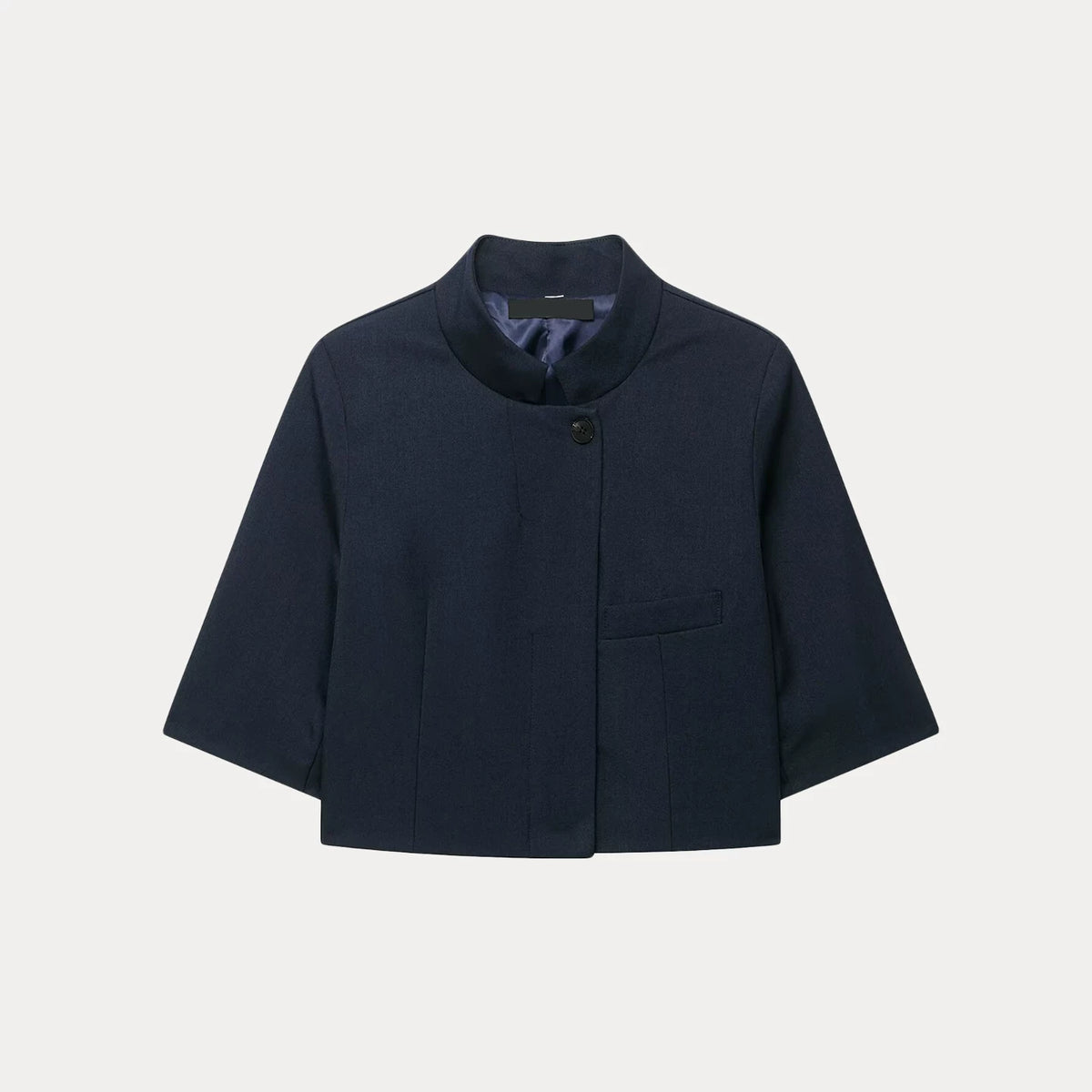 Short-Sleeve Cropped Blazer